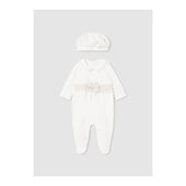 Mayoral Baby Girl Velour Babygrow and Hat